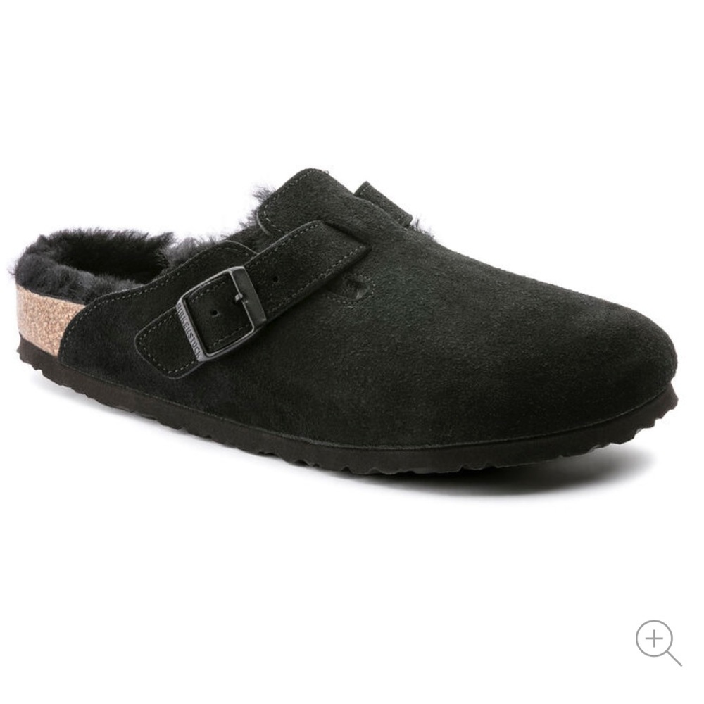 Birkenstock Boston Shearling Suede Leather Midnight NWT EU 42 / US 11-11.5/9-9.5